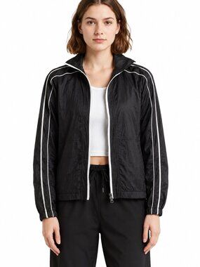 Jessica Simpson Active Black/White Windbreaker Jacket NWT Size M